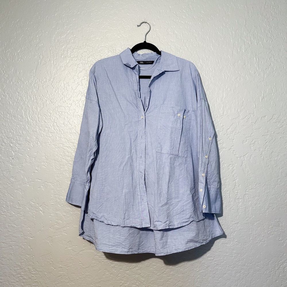 Zara Oversized Boyfriend Style Button Down